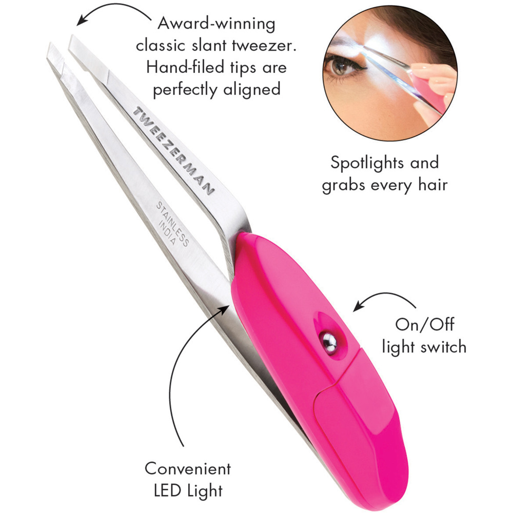 Lighted Slant Tweezer