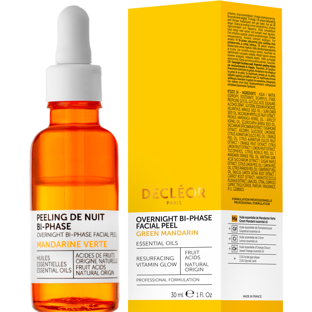 Green Mandarin Overnight Bi-Phase Facial Peel, 30ml