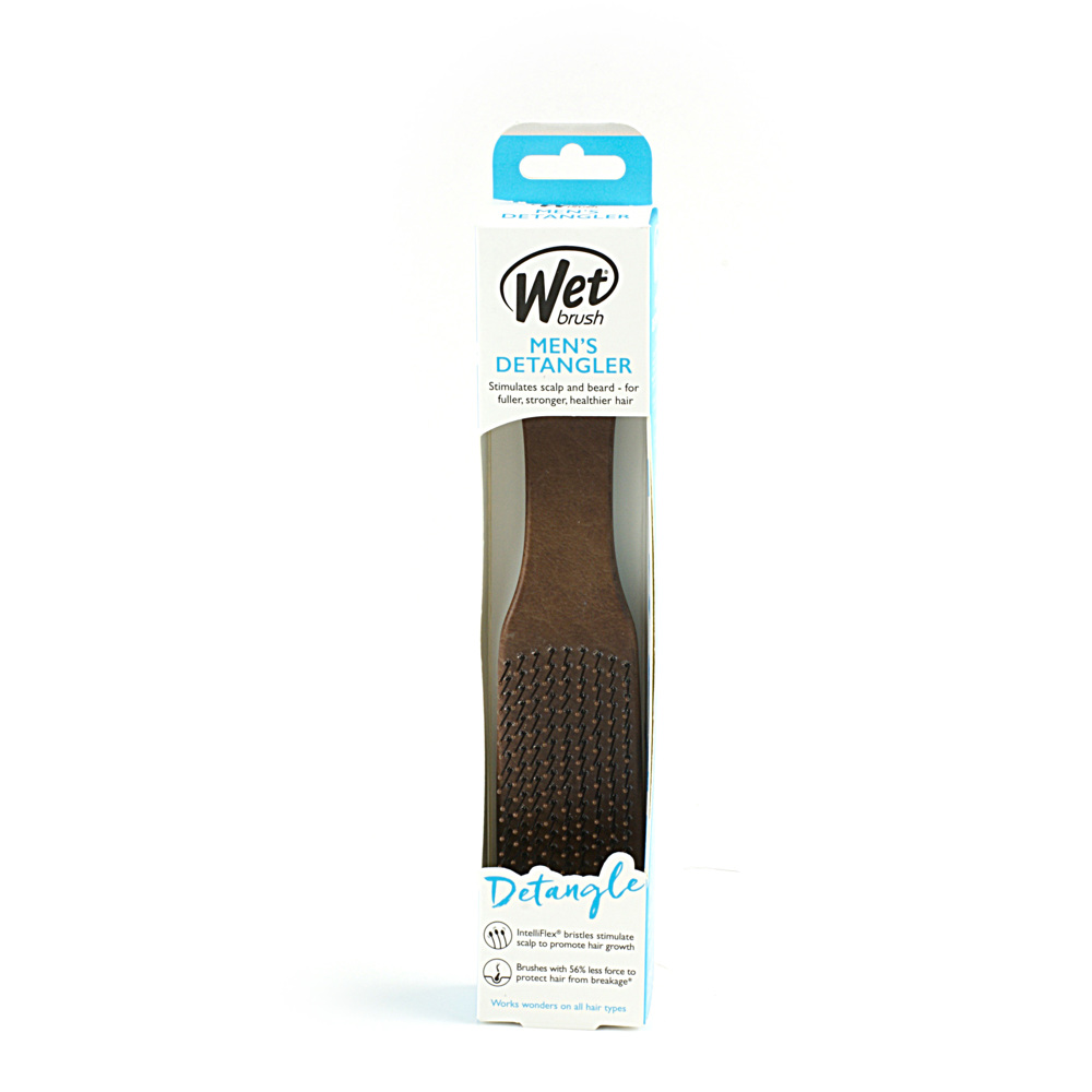 Mens Detangler Brown Leather Brush