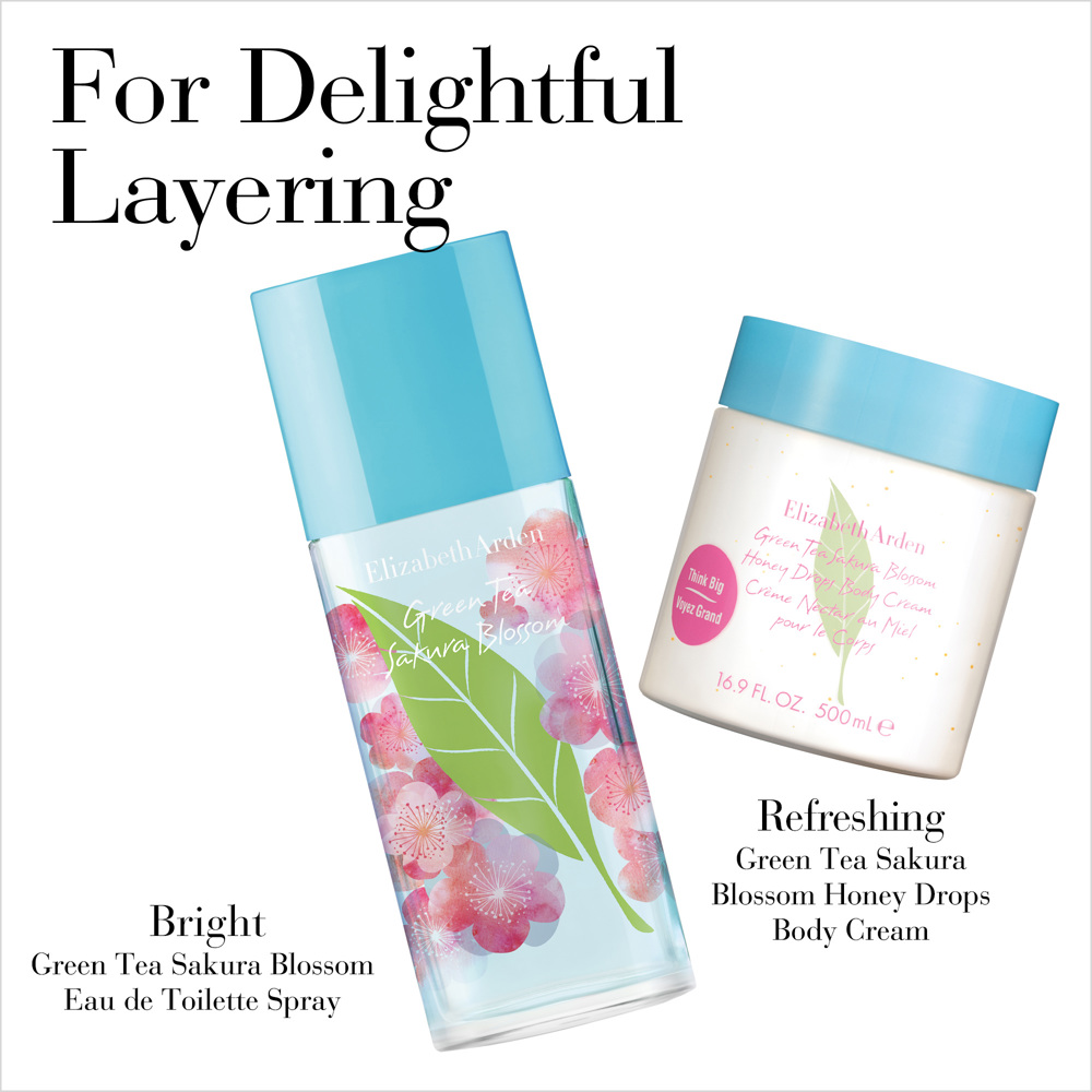 White Tea Sakura Blossom Honey Drops, Body Cream 500ml