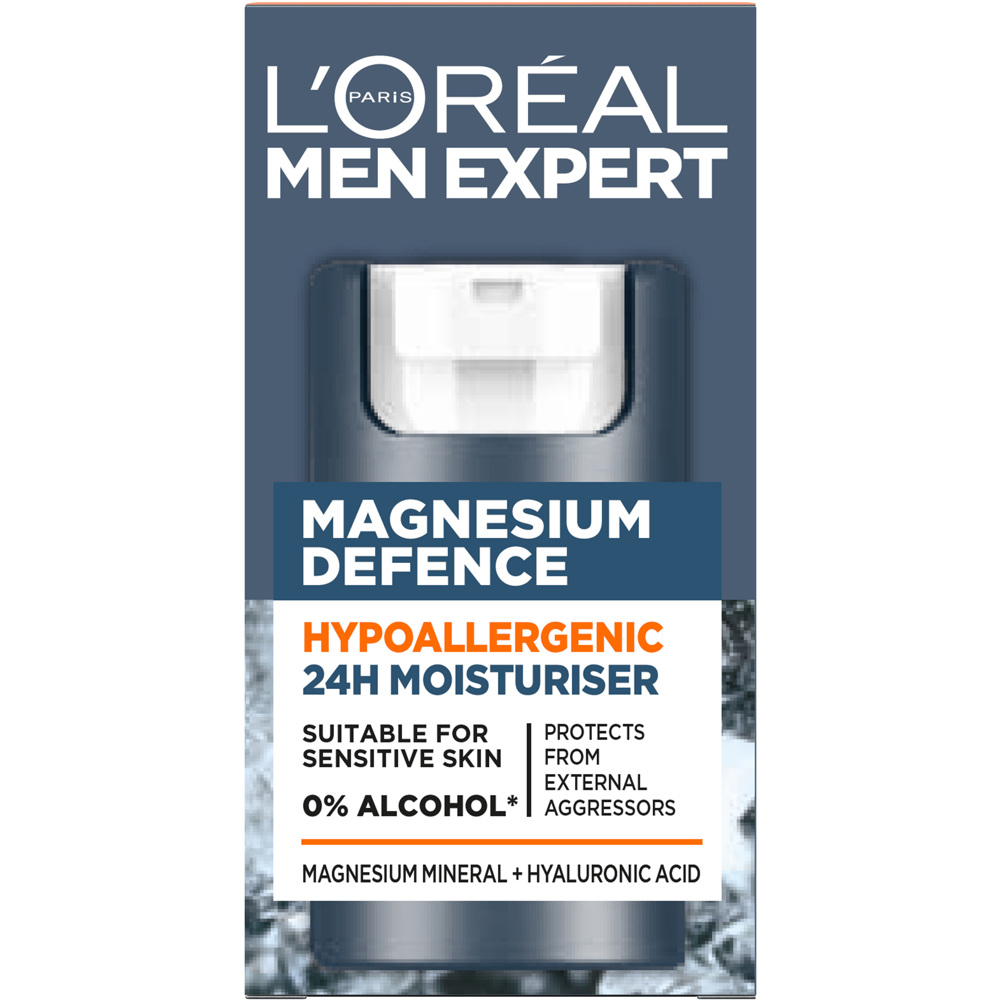 Men Expert Magnesium Defence Hypoallergenic 24H Moisturiser, 50ml