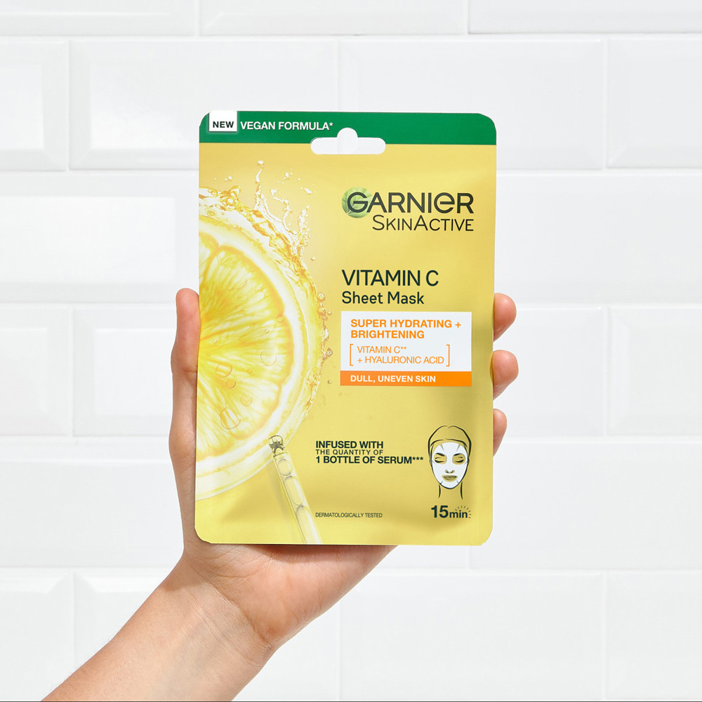 Skin Active Vitamin C Sheet Mask Super Hydrating + Brightening, 28g