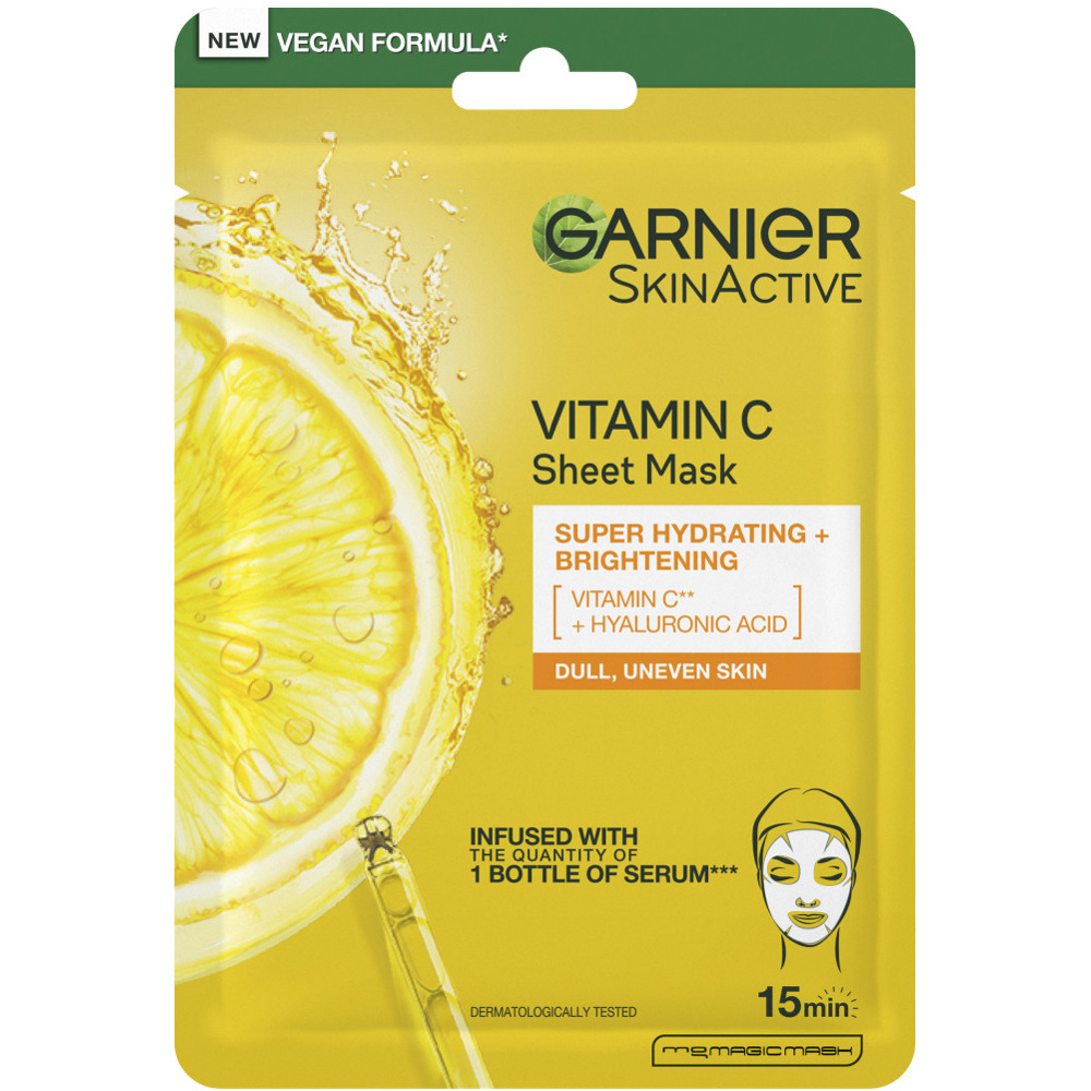 Skin Active Vitamin C Sheet Mask Super Hydrating + Brightening, 28g