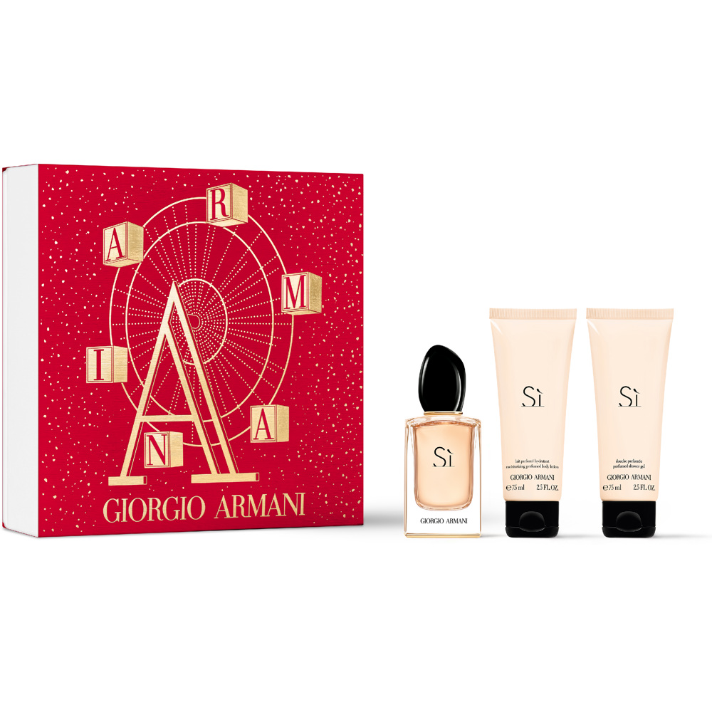 Sì Gift Set 2022, EdP 50ml + Shower Gel 75ml + Body Lotion 75ml