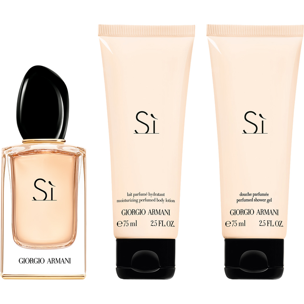 Sì Gift Set 2022, EdP 50ml + Shower Gel 75ml + Body Lotion 75ml