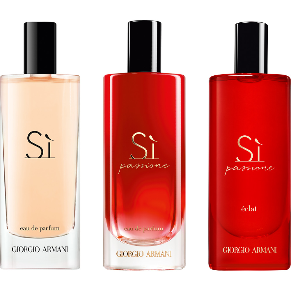 Sì Gift Set 2022, EdP 15ml + Passione EdP 15ml + Passione Éclat 15ml