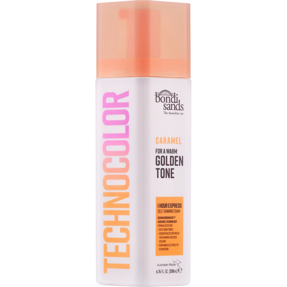 Technocolor 1h Express Self Tanning Foam, 200ml, Caramel (Golden Tone)