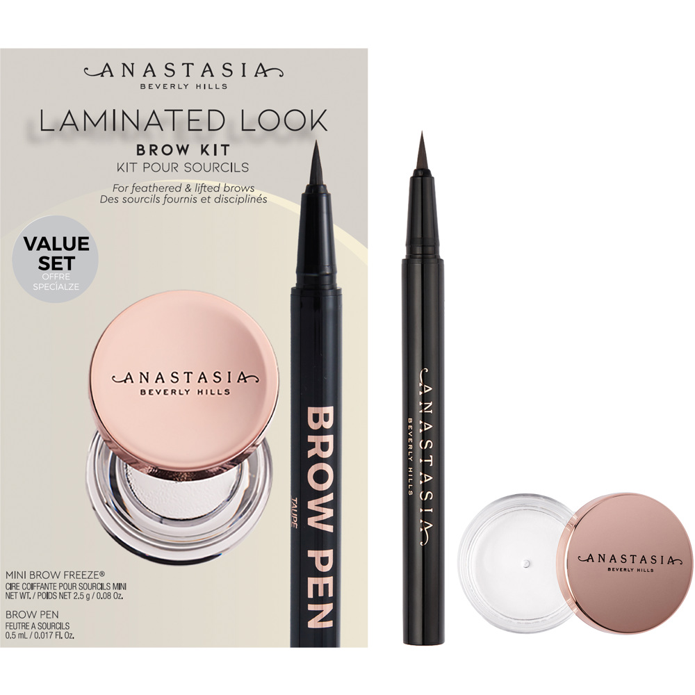 Laminated Look Brow Kit, Medium Brown