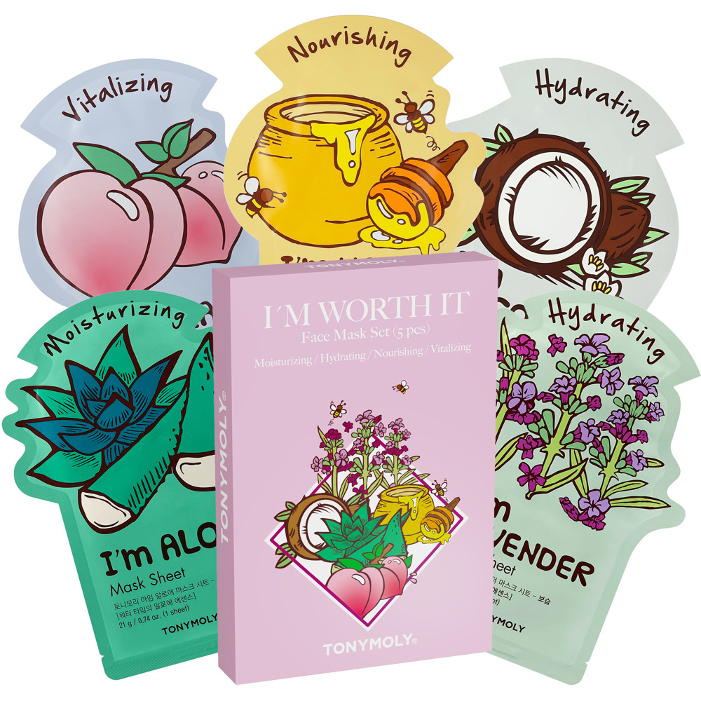 I´m Worth It Face Mask Set, 5-Pack