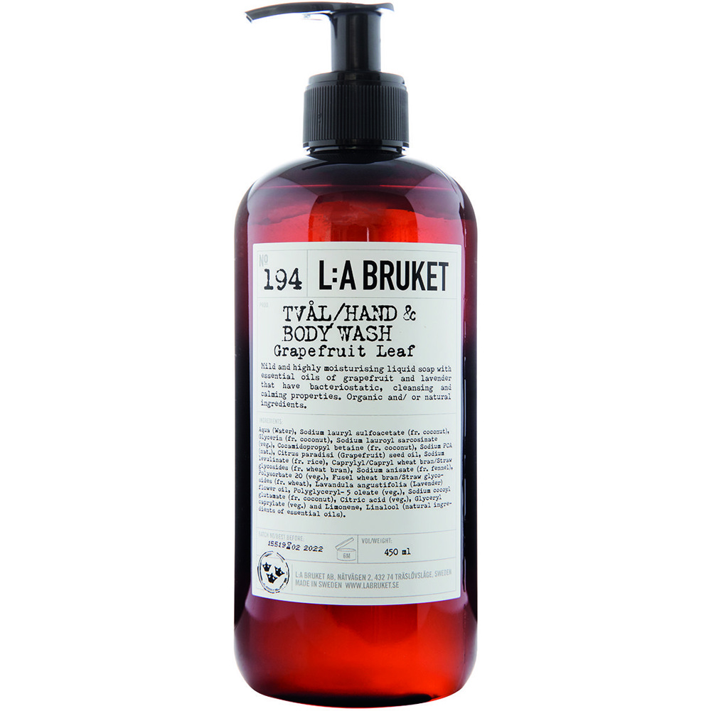 194 Hand & Body Wash, Grapefruit Leaf