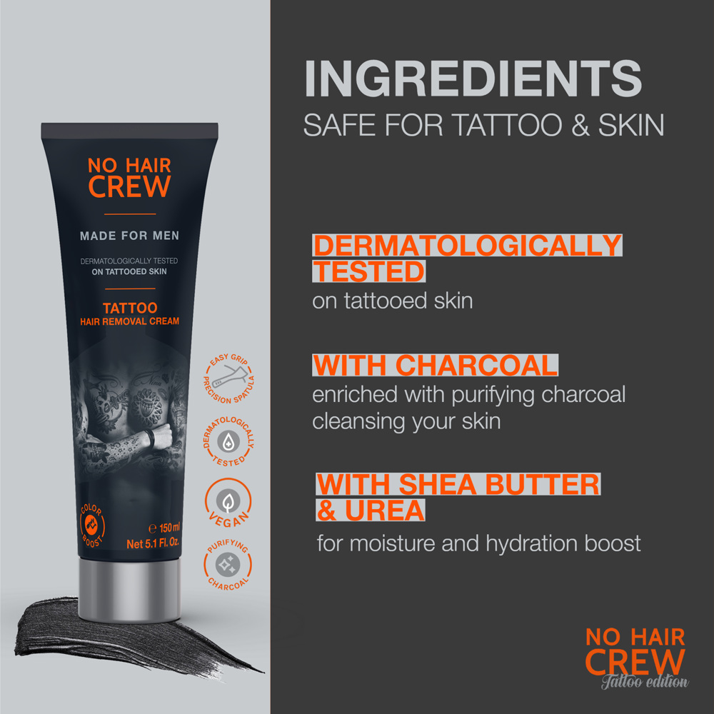 No Hair Crew Tattoo Hair Removal Cream, 150ml