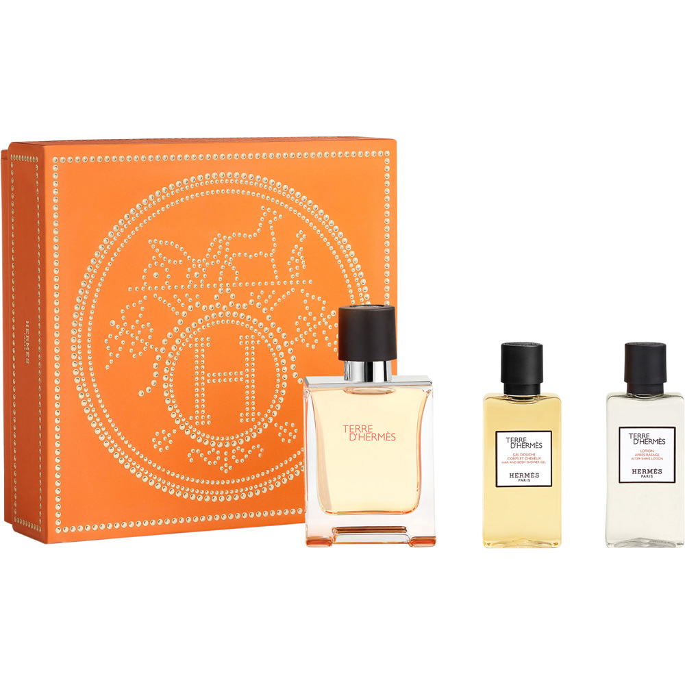 Terre d'Hermès Gift Set, Eau de Toilette, Shower Gel and After Shave Lotion