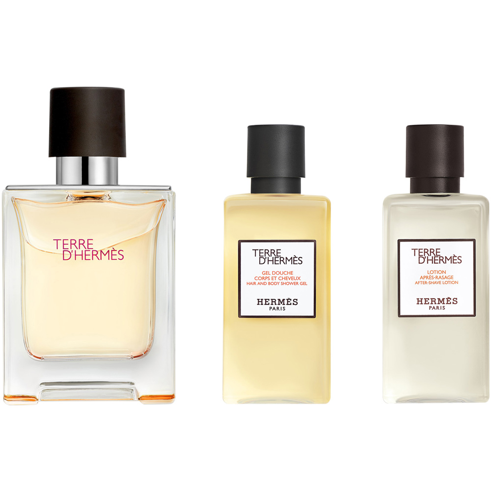 Terre d'Hermès Gift Set, Eau de Toilette, Shower Gel and After Shave Lotion