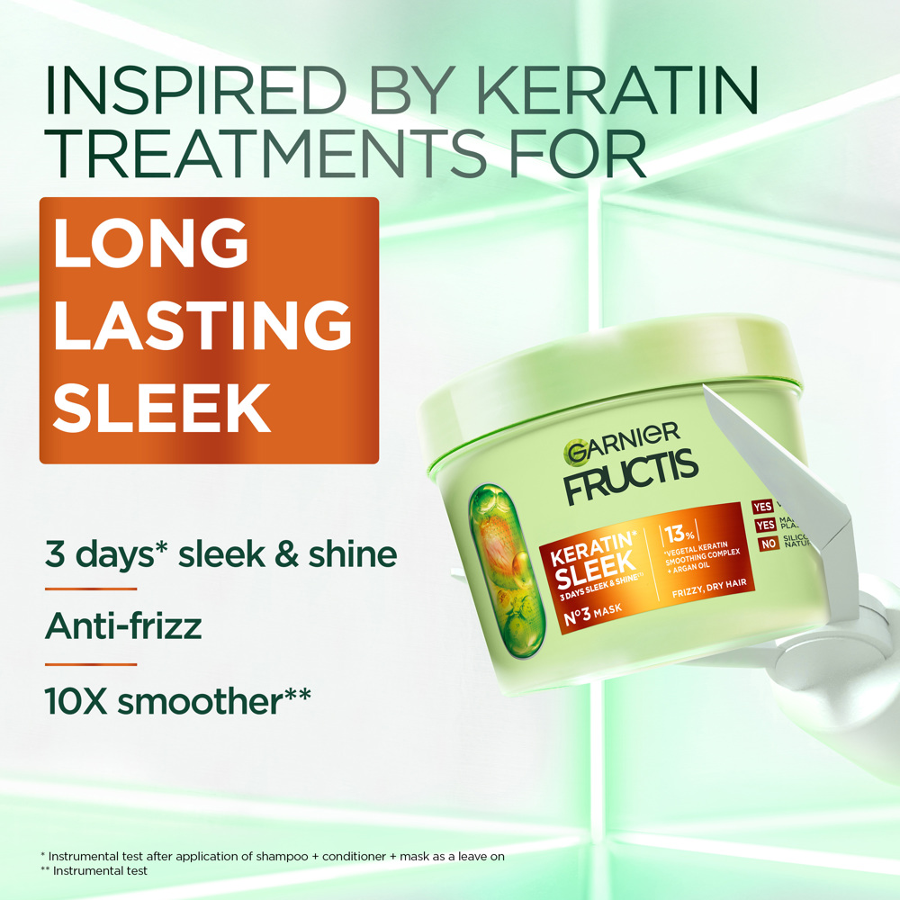 Fructis Keratin Sleek Hair Mask, 370ml