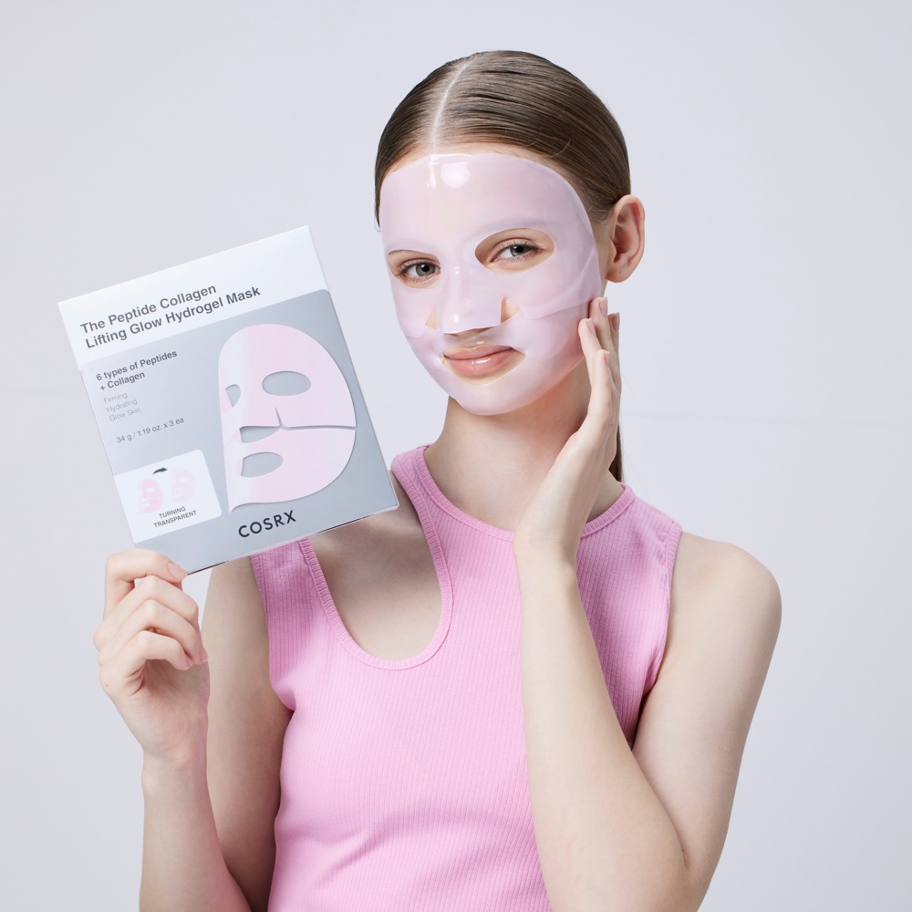 The Peptide Collagen Lifting Glow Hydrogel Mask, 3-Pack