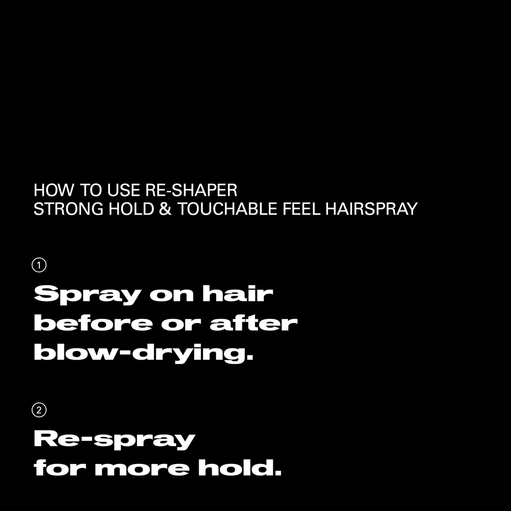 Reshaper Strong Hold & Touchable Feel Hairspray